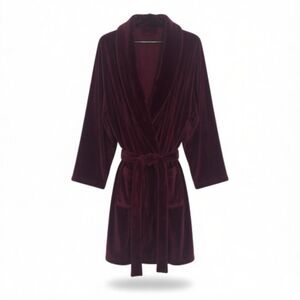 Victoria's Secret Deep Burgundy Velvet Robe
